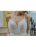 Spaghetti Straps Ivory Lace Tulle Blush Lining Romantic Wedding Dress